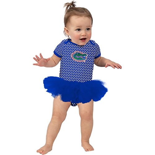 Newborn Baby Girl Bodysuit Creeper Polka Dot Tutu Skirt Dress College Licensed
