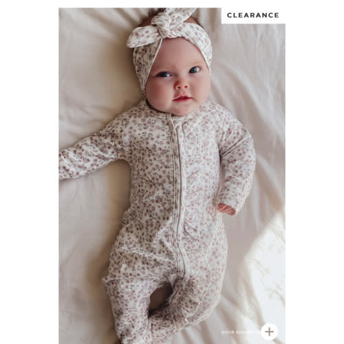Organic Cotton Melanie Zip Onepiece - Posy Floral – Jamie Kay USA