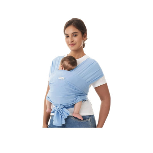 Momcozy Baby Carrier AirMesh - The Perfect Summer Water Sling for Newborns to Toddler 8-35 lbs - Cooling, Breathable and Lightweight Baby Wrap, Nice for Summer, Pool, Beach, Swimming, Light Blue