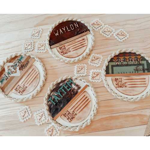 Western Nursery Sign // Pendleton Wool Sign // Custom Brand Sign // Western Brand // Western Gifts // Cowboy Cowgirl Gift // Newborn Stats