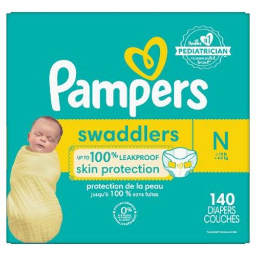 Pampers Swaddlers Soft Sensitive Skin Baby Diapers - Size 0 - 140ct