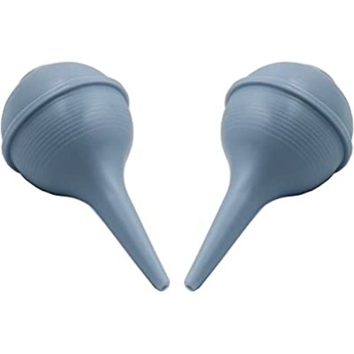 Comfort Axis Baby Bulb Style Ear Wax and Nasal Aspirator, 2 Ounces, 2 Pack, Blue