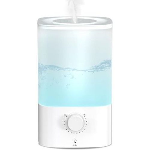 ZAFRO Cool Mist Humidifier for Bedroom & Baby Nursery - 3.2L Top Fill, 360° Nozzle, 40H Runtime, 28dB Quiet, 5μm Mist, 7-Color Light, BPA Free