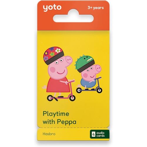 YOTO Playtime with Peppa – 4 Kids Audio Cards for Use with Player & Mini All-in-1 Audio Device, Educational & Screen-Free Listening with Fun Stories for Daytime, Bedtime & Travel, Ages 3+