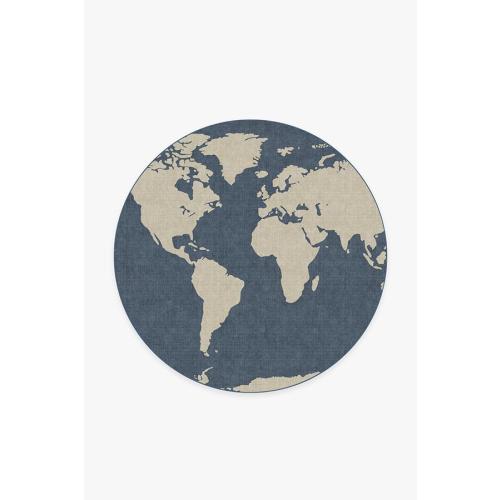 World Map Blue Rug | Ruggable