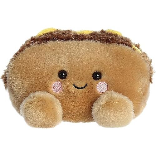 Aurora® Adorable Palm Pals™ Mike Philly Cheesesteak™ Stuffed Animal - Pocket-Sized Play - Collectable Fun - Brown 5 Inches