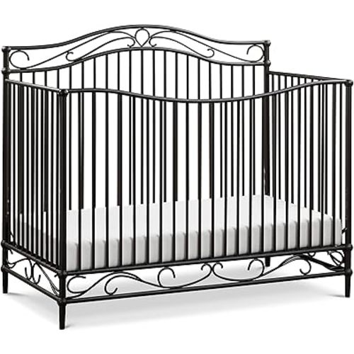 NAMESAKE Noelle 4-in-1 Convertible Metal Crib in Vintage Iron, Greenguard Gold Certified