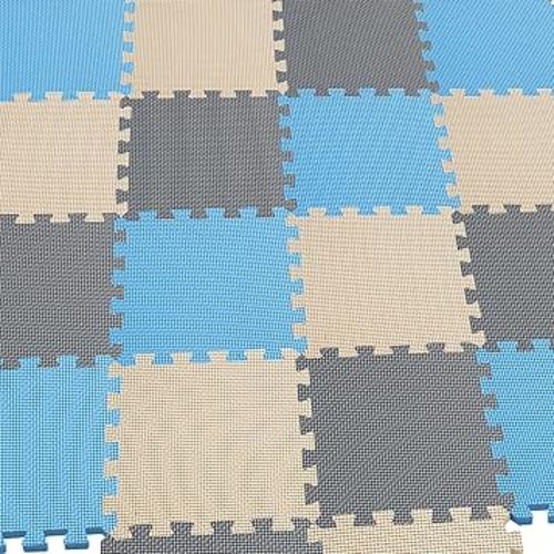 MQIAOHAM® 25 Pieces Puzzle Play Mats, Soft Baby Play Mat, Kids Interlocking Foam Floor Tiles, Toddlers Carpet Playmats G301025-107110112