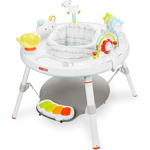 Skip Hop Baby Activity Center: Interactive Play Center with 3-Stage Grow-with-Me Functionality, 4mo+, Silver Lining Cloud