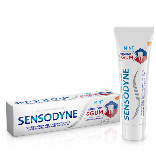 Sensodyne Sensitivity & Gum Sensitive Toothpaste, 3.4 Oz, Mint Flavor, for Adults