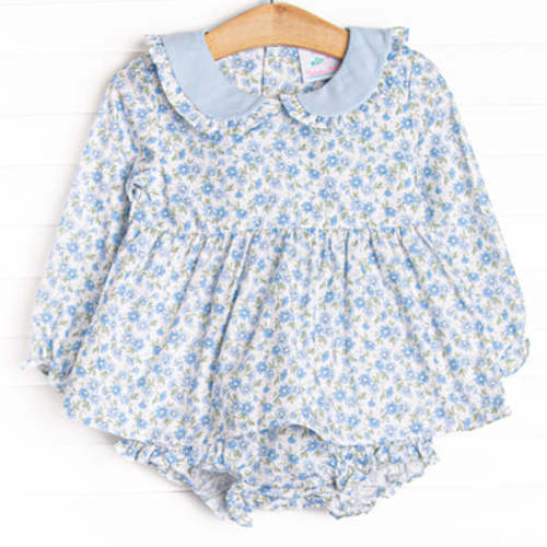 Blue Berry Blooms Diaper Set, Blue – Stitchy Fish