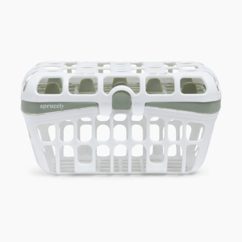 Sprucely Dishwasher Basket - White/Sage