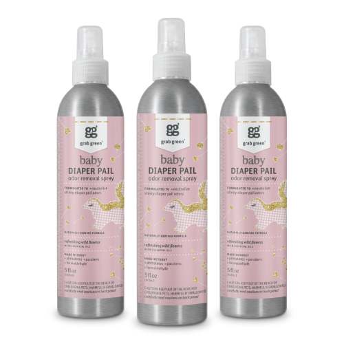 Baby Diaper Pail Odor Removal Spray - 3 Pack - Wild Flowers