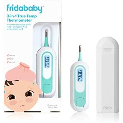FridaBaby 3-in-1 True Temp Digital Thermometer for Fevers, Babies & Kids (Rectal, Underarm + Oral)