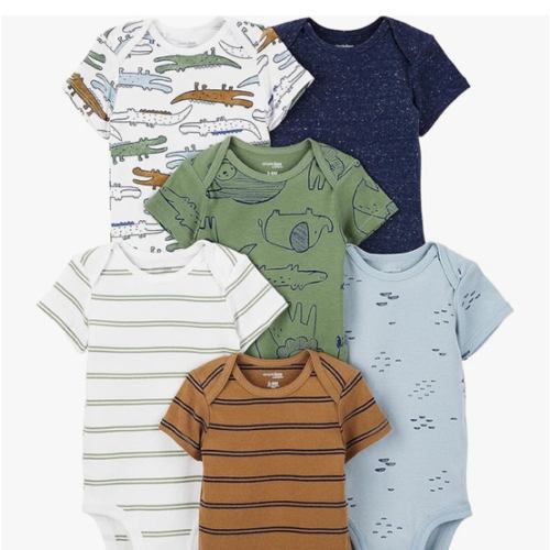 Simple Joys by Carter's Baby-Boys 6-Pack Short-Sleeve Bodysuit