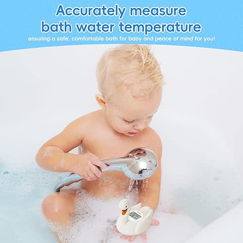 b&h Baby Bath Thermometer, Swan Digital Infant Safe Floating Bath Thermometer - Reliable Temperature Readings - Easy to Read Screen - Waterproof and Floats in Water, Newborn Must Haves