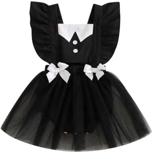 Baby Girl Halloween Outfit Ghost Skeleton Bodysuit Romper Ruffle Tulle Dress Gothic Stuff One Piece Jumpsuit Outfits