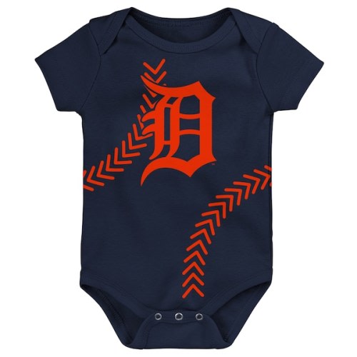 Newborn & Infant Detroit Tigers Navy Running Home Bodysuit