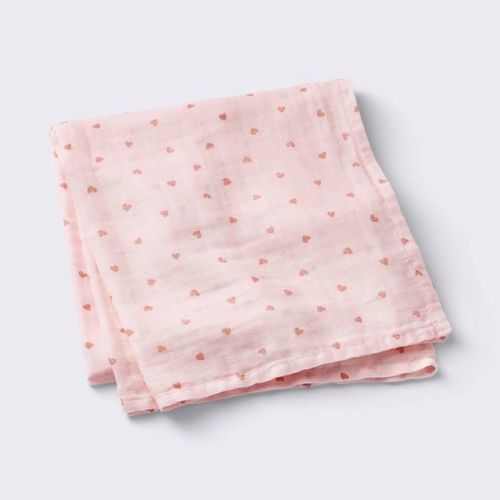 Muslin Swaddle Blanket - Hearts - Cloud Island™