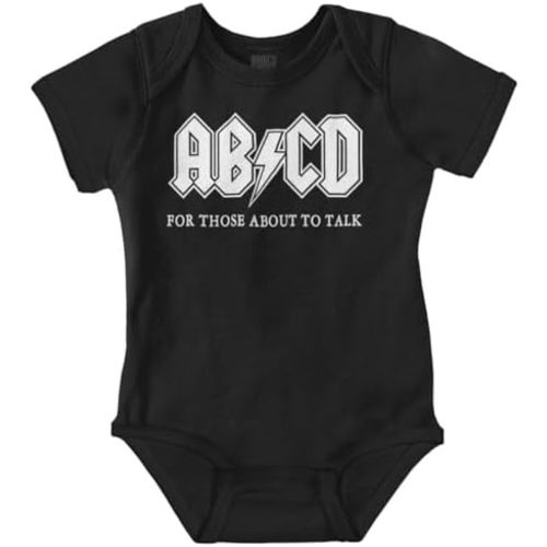 Brisco Brands ABCD Lightning Bolt Lil Rocker Music Baby Romper Boys or Girls