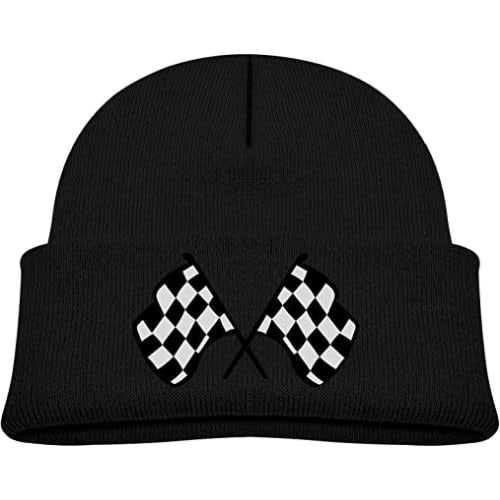 Beanies Hats Newborn Boys Girls Funny Warm Caps Checkered Flags Hat Infant Race Flag Hats Baby Beanies Cap