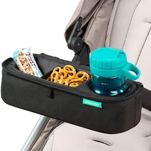 Universal Stroller Tray with Insulated Sippy Cup Holder