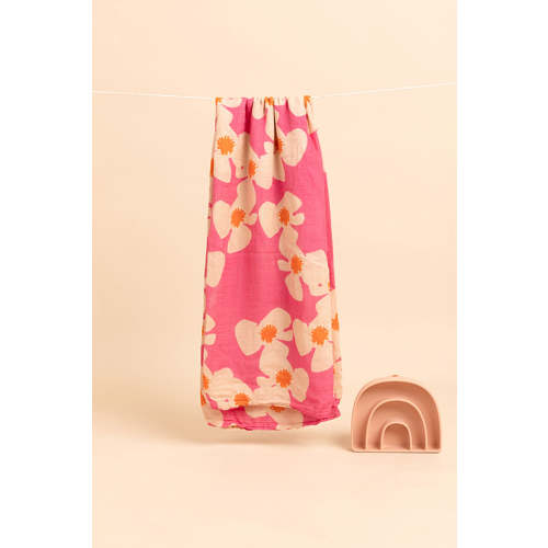 Baby Swaddle - Guava Zinnia