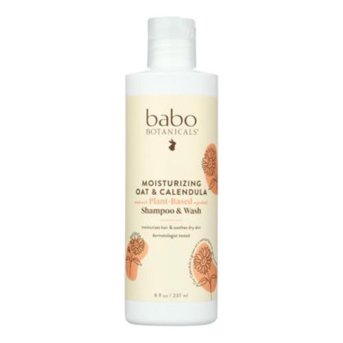 Babo Botanicals Moisturizing Oat And Calendula Shampoo And Wash - 8 Oz