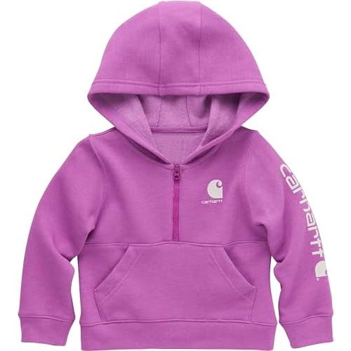 Carhartt Girls' Long-Sleeve Half-Zip Hooded Sweatshirt