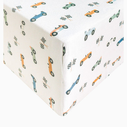 Copper Pearl Printed Premium Crib Sheet - Speedster