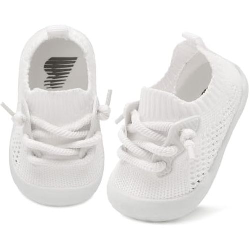 BARERUN Baby Shoes Baby First Walking Shoes Infant Sneakers Wide Toe Box Slip on Shoes Soft Sole Baby Boys Girls Crib Shoes Toddler Breathable Lightweight House Sock Shoes