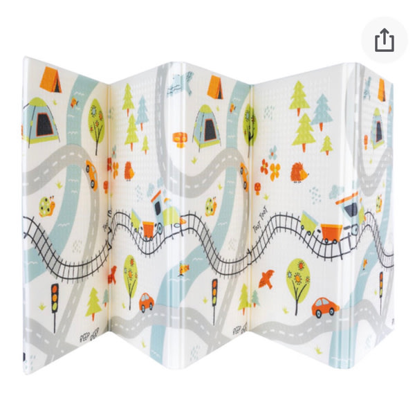 Reversible Floor Mat | Cars & Roads
