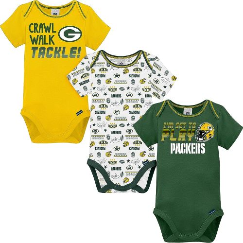 Gerber Baby NFL Team 3 Pack Short Sleeve Onesie Bodysuit