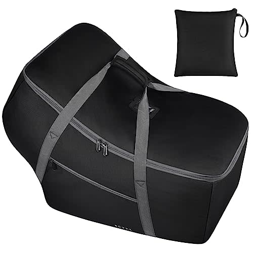 Infant Car Seat Travel Bag Fit Nuna Pipa All Model Car Seat and Base, Fit Doona Baby Stroller, Padded Car Seat Bags for Air Travel, Gate Check Bag with Side Pocket, 5 Protective Feet, Storage Bag