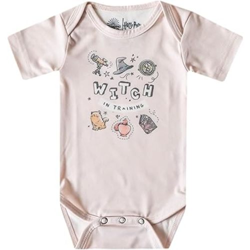 Copper Pearl Short Sleeve Bodysuit Baby: Ultra Soft Bodysuits for Newborns, Boys, Girls, and Infants - Stylish, Comfortable, Overlap Shoulders, Premium Knit Fabric - Witchery, Newborn