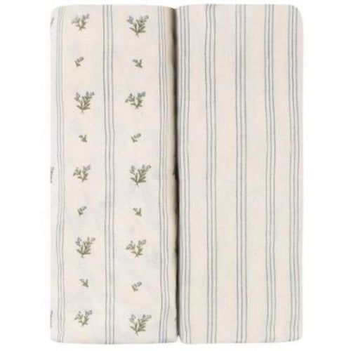 Ely's & Co. Baby Changing Pad Cover - Cradle Sheet 100% Combed Jersey Cotton For Baby Boy 2 Pack