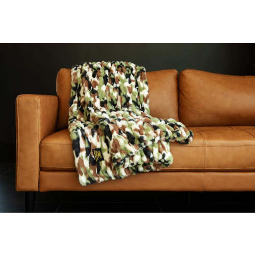 Hugs Camo Green Plush Blanket | Minky Couture