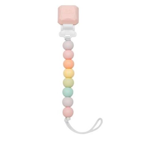 Loulou Lollipop Lolli Soother Holder In Silicone Clip - Cotton Candy