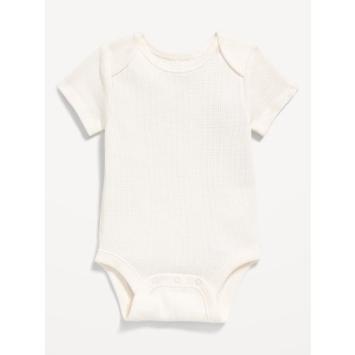 Unisex Short-Sleeve Waffle-Knit Bodysuit for Baby