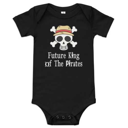 Future King Of The Pirates Baby short sleeve one piece, Anime Baby, Baby Anime Gift