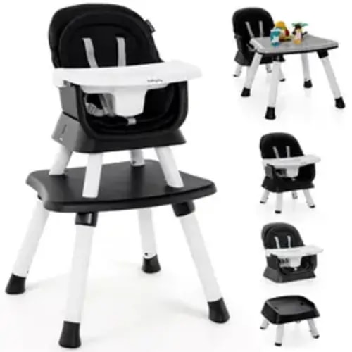 Baby High Chair, Convertible Highchair for Babies & Toddlers | Booster Seat | Table and Chair Set | Infant Feeding Chair with Safety Harness, Removable Tray,Christmas Festival Gift mothersdaygift,Summervibes - TikTok Shop