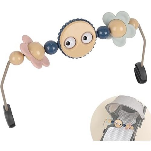 Toy Bar for Baby Bouncer Stroller Arch Googly Eyes Toy for Babies Car Seat, Babies Bouncer Accessory, Easy to Install & Baby-Safe Plastic - No Music