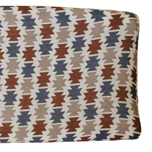 Mebie Baby Changing Pad, Western Aztec, 100% Muslin Cotton Changing Table Pad Cover for Baby Boy and Girl, Designer Nursery Decor Covers, Diaper Changing Pad Cover for Changing Station