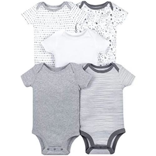 Lamaze baby-girls Unisex Short Sleeve Cotton Bodysuit, Snap Closure