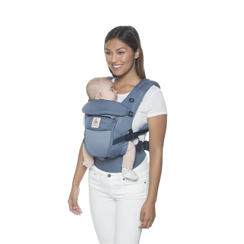 Ergobaby Omni Classic (formerly OMNI 360) All-Position Baby Carrier for Newborn to Toddler with Lumbar Support and Cool Air Mesh, 7-45 Pounds, Oxford Blue, One Size