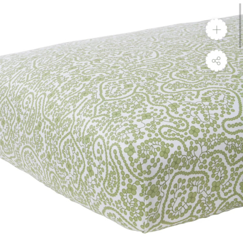 Shelby Green Crib Sheet