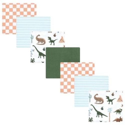 Hudson Baby Boys Cotton Flannel Receiving Blankets Bundle, Retro Dinosaur, One Size