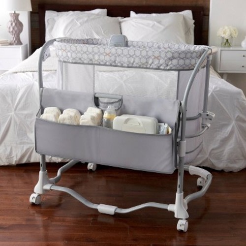 Ingenuity Dream & Grow Bedside Baby Bassinet Adjustable Height Crib - Dalton