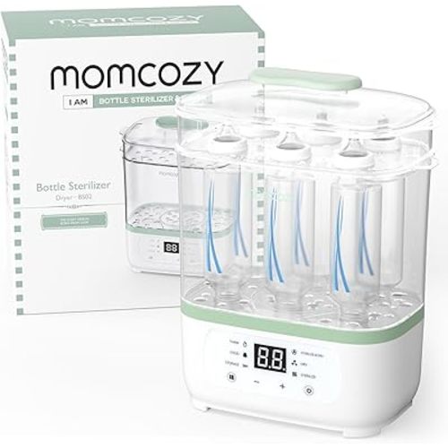 Momcozy Bottle Sterilizer and Dryer, 8-in-1 Electric Steam Baby Bottle Sterilizer for Baby Bottles, Baby stuffs & Breast Pump Accessories