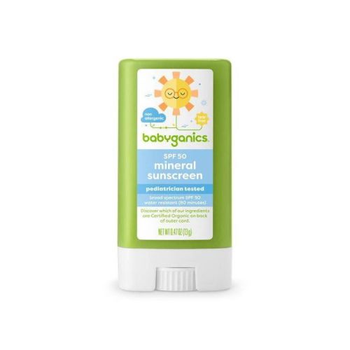 Babyganics Pure Mineral Baby Sunscreen Stick, SPF 50 - 0.47oz